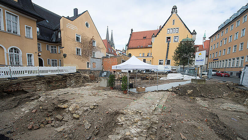 Das Gelände, auf dem der Neubau des jüdischen Gemeindezentrums mit Synagoge in Regensburg entstehen soll. Das Gelände, auf dem der Neubau des jüdischen Gemeindezentrums mit Synagoge in Regensburg entstehen soll.