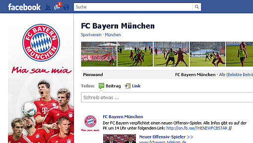 Die Facebook-Präsenz des FC Bayern Die Facebook-Präsenz des FC Bayern