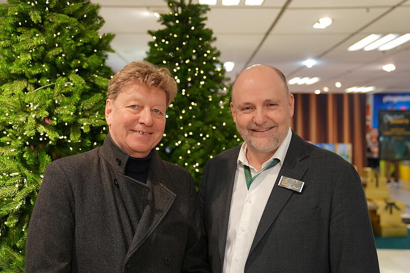 Wolfgang Fischer von Citypartner und Thomas Seybold, der die Galeria-Filiale am Marienplatz leitet Wolfgang Fischer von Citypartner und Thomas Seybold, der die Galeria-Filiale am Marienplatz leitet