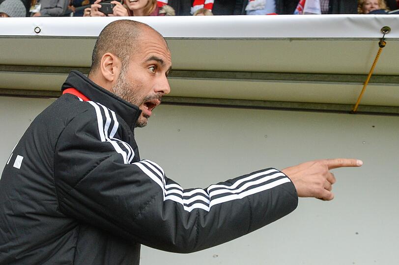 Pep Guardiola: Der neue Trainer des FC Bayern München in seinem ersten Spiel in Weiden.