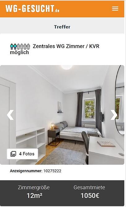 So wirbt der Vermieter für die WG-Wohnungen. So wirbt der Vermieter für die WG-Wohnungen.