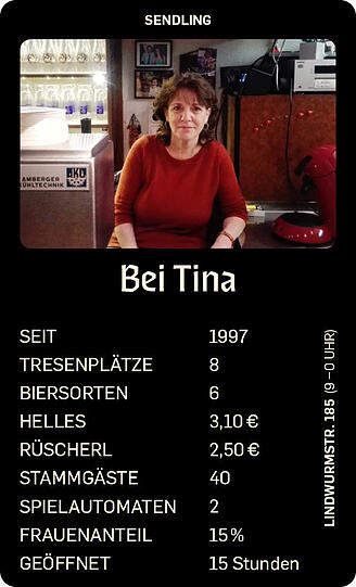 Sehr bodenständige Angelegenheit an der Lindwurmstraße zu Fuße des Sendlinger Bergs: "Bei Tina".