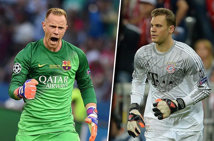 Marc-André ter Stegen setzte sich im Torhüter-Duell gegen Manuel Neuer durch.