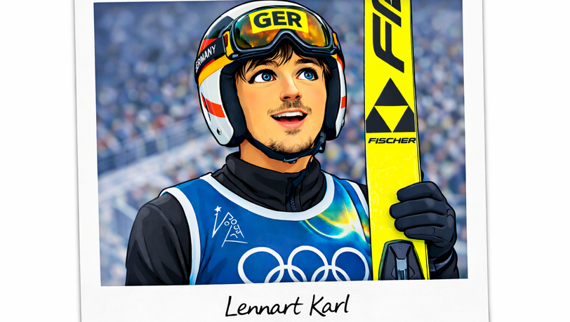 Ziiiiieeeeeehhhh! Bayerns Lennart Karl würde einen super Skispringer geben. Ziiiiieeeeeehhhh! Bayerns Lennart Karl würde einen super Skispringer geben.
