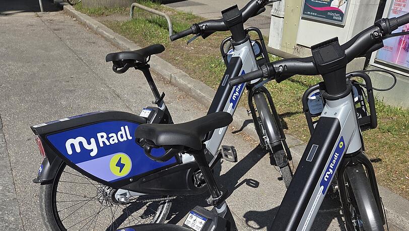 Leih-Radl in München. Leih-Radl in München.