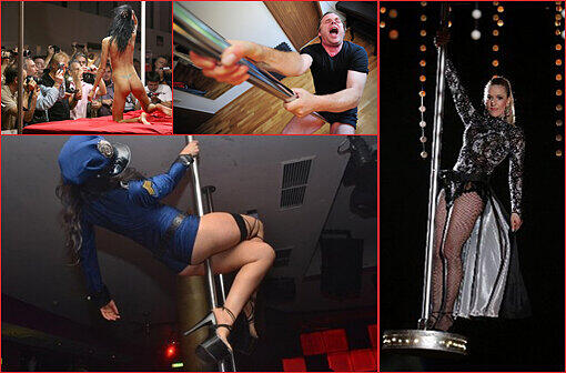 Der Poledance erfreut sich in Deutschland zunehmender Beliebtheit: sogar Männer legen mittlerweile Hand an der Stange an. Die Bilder vom Training und von professioneller Ausübung des Stangentanzes.