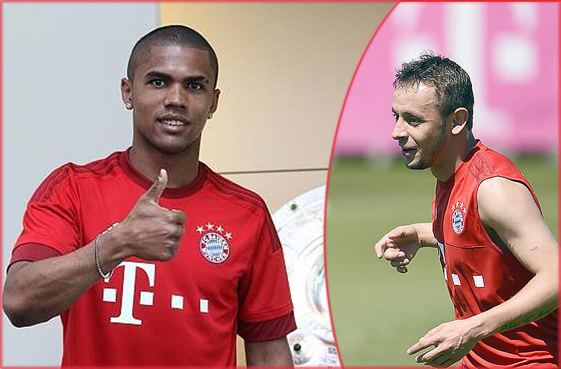 Saßen im gleichen Flugzeug: Douglas Costa und Rafinha
