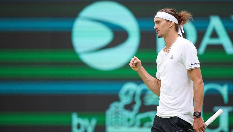Alexander Zverev bejubelt den Sieg gegen Kroatien im Davis Cup. Alexander Zverev bejubelt den Sieg gegen Kroatien im Davis Cup.