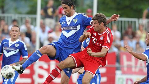 Thomas Müller vom FC Bayern im Spiel gegen Brescia.