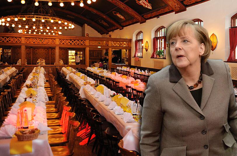 Vor der Stichwahl kommt Angela Merkel nach München in den Augustinerkeller, um CSU-Kandidat Josef Schmid den Rücken zu stärken.