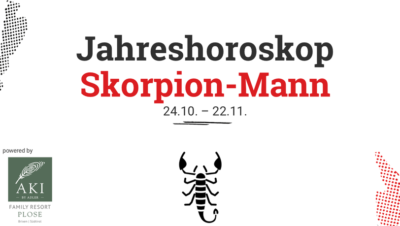 Das Jahreshoroskop 2025 für den Skorpion-Mann.