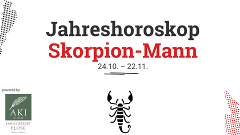 Das Jahreshoroskop 2025 für den Skorpion-Mann.
