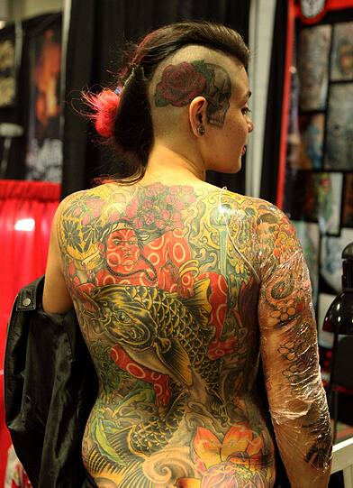Auf der "Tattoo Convention" in Medellin konnten die Besucher wieder atemberaubende Körperkunst bestaunen.