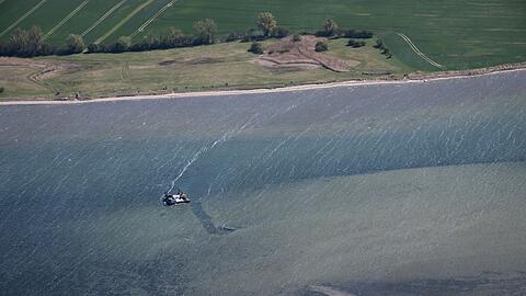 Der Wal liegt nun schon viele Wochen in Flachwasser-Bereichen.