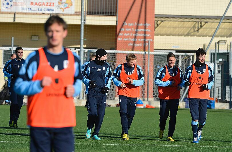 Die Löwen im Trainingslager in Brescia.