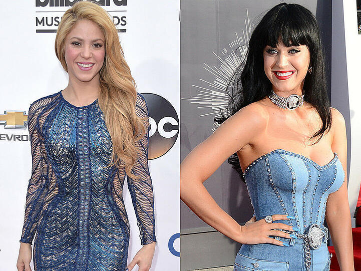 Nicht nur Shakira (l.) und Katy Perry nutzen ihren Prominenten-Status zu Gunsten der Opfer in Nepal