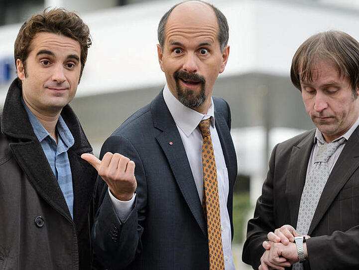 Die erfolgreichen Schauspieler der Kult-Serie "Stromberg": Oliver Wnuk, Christoph Maria Herbst und Bjarne Mädel (v.l.)