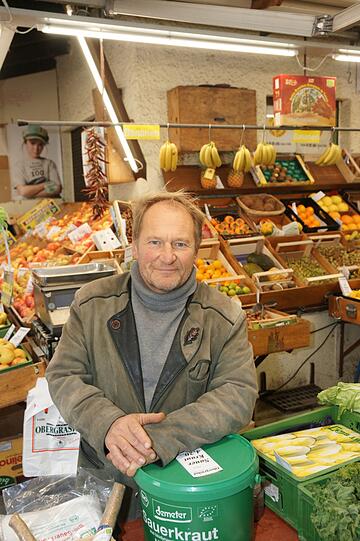 Luigi de Prato an seinem Stand.