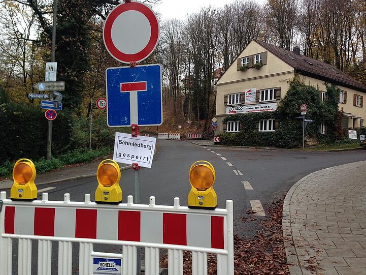 So sah es in den vergangenen Wochen aus: Der Schmiedberg war gesperrt.