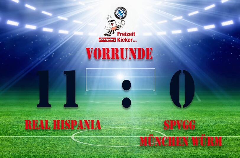 Real Hispania gewann überlegen mit 11:0 gegen die Spielvereinigung.