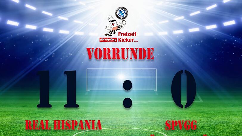 Real Hispania gewann überlegen mit 11:0 gegen die Spielvereinigung. Real Hispania gewann überlegen mit 11:0 gegen die Spielvereinigung.