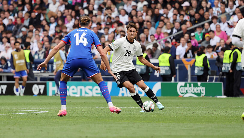 Tom Bischof absolvierte beim Final-Four der Nations League im vergangenen Jahr seine ersten beiden L&auml;nderspiele.