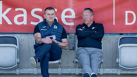 Bauen am Kader f&uuml;r die neue Saison: Manfred Paula und Markus Kauczinski.