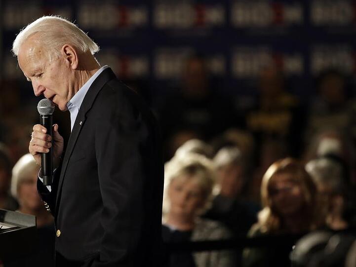 Joe Biden, demokratischer Bewerber um die Präsidentschaftskandidatur, während einer Wahlkampfveranstaltung.