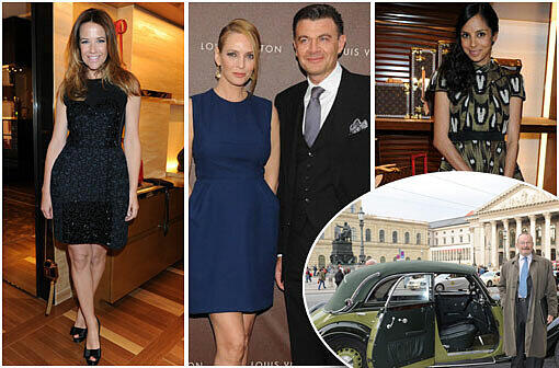Stars in München! Bei der Eröffung des Maison Louis Vuitton in der Residenzpost gab es einen regelrechten Promi-Auflauf. Mittendrin: Uma Thurman!