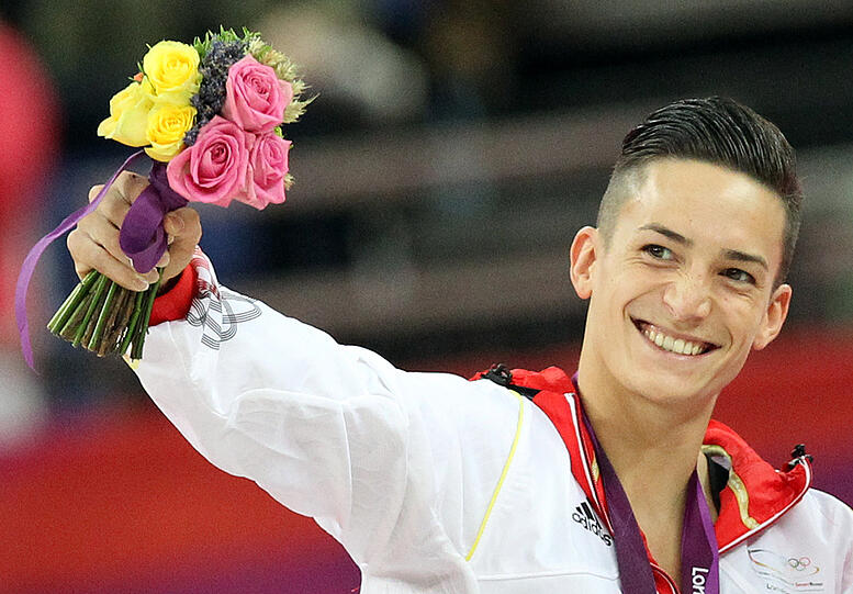 Platz 2: MARCEL NGUYEN, Kunstturnen, Haching, 16 %. Zwei Mal Olympia-Silber holte der Hachinger Turner und machte auch neben der Turnmatte eine gute Figur. In China wurde er zum attraktivsten Turner aller Zeiten gewählt. Speziell in Asien hat er unzählige Fans, die ihn verehren.