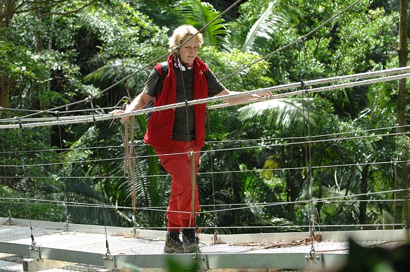 Auch am zehnten Tag im Dschungelcamp hält MIcaela Schäfer nicht viel von Kleidung - stattdessen bewältigt sie die Ekelprüfung so gut wie nackt. Jazzy, Radost und Brigitte rotten sich nach dem Abgang von Ramona zusammen, letztere spendiert den ausgezerrten Mitcampern zum Abschied nicht einmal ihre letzten Zigaretten - und am Ende geht überraschend keiner. Die besten Bilder von Tag 10 im Dschungelcamp.
