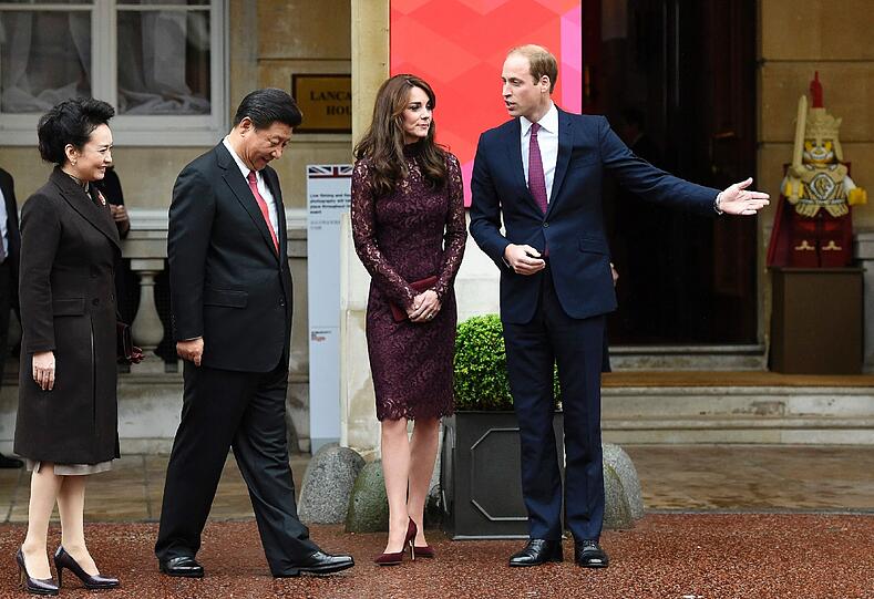 Prinz William und Herzogin Kate empfangen am Mittwoch den chinesischen Präsidenten Xi Jinping und seine Frau Peng Liyuan in London.