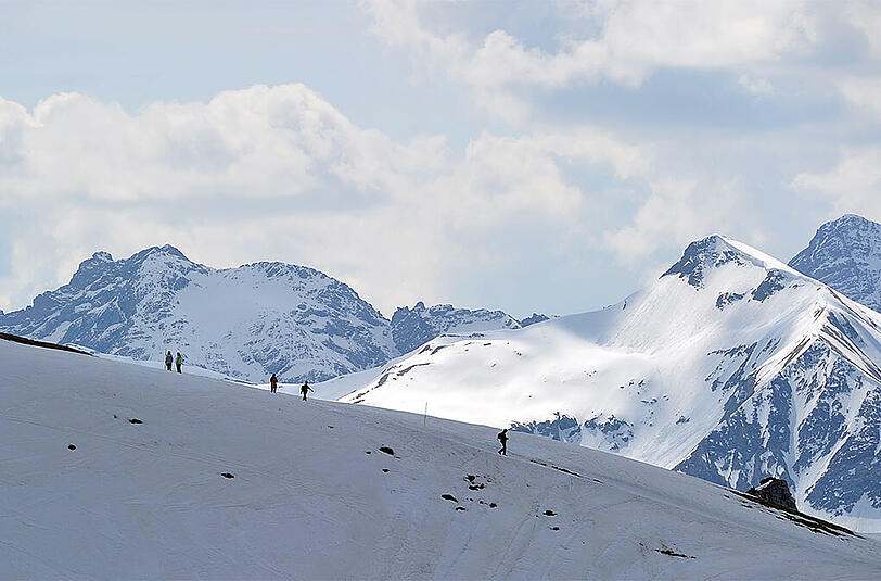 Das Nebelhorn in Oberstdorf ist das am höchsten gelegene Skigebiet im Allgäu.
