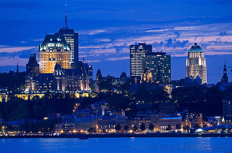Platz sechs: Kanada. Ein Blick auf eine der ältesten Städte in Nordamerika: Das Zentrum von Québec City mit dem Luxushotel Château Frontenac im Hintergrund.