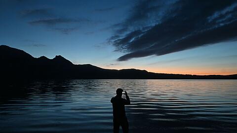 Abendstimmung am Kochelsee.