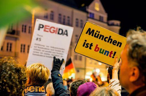 Wo Rechtspopulisten unterwegs sind, sind Vertreter von "München ist bunt" zumeist nicht weit.