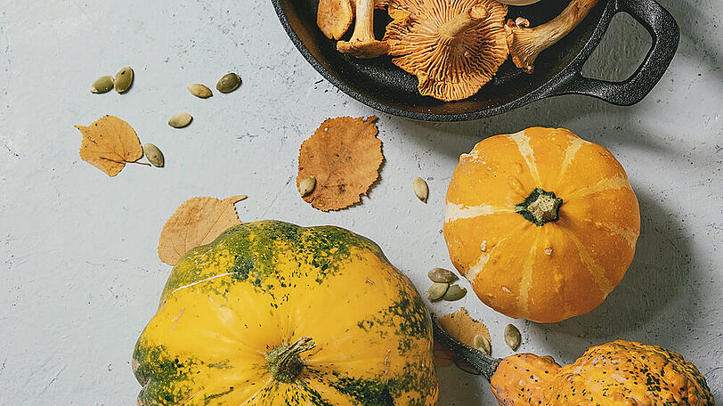 Nicht nur Kürbisse und Pfifferlinge kommen im Herbst zum Einsatz.