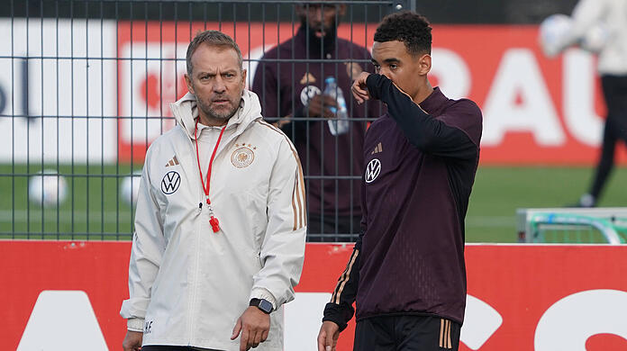Jamal Musiala musste das Training bei der deutschen Nationalmannschaft abbrechen.