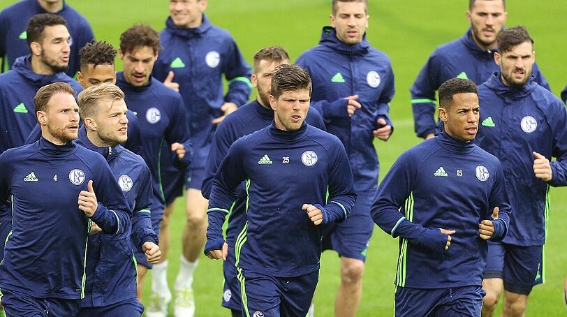 Volle Konzentration auf die Europa-League: Die Schalker beim gestrigen Abschlusstraining in der Amsterdam-Arena