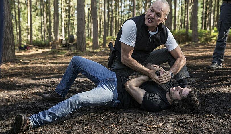 Mitch Rapp (Dylan O'Brien) geht bei Stan Hurley (Michael Keaton, oben) in eine harte Schule.