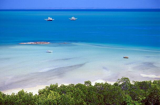 Eine beliebter Strandabschnitt in Australien. Eine beliebter Strandabschnitt in Australien.