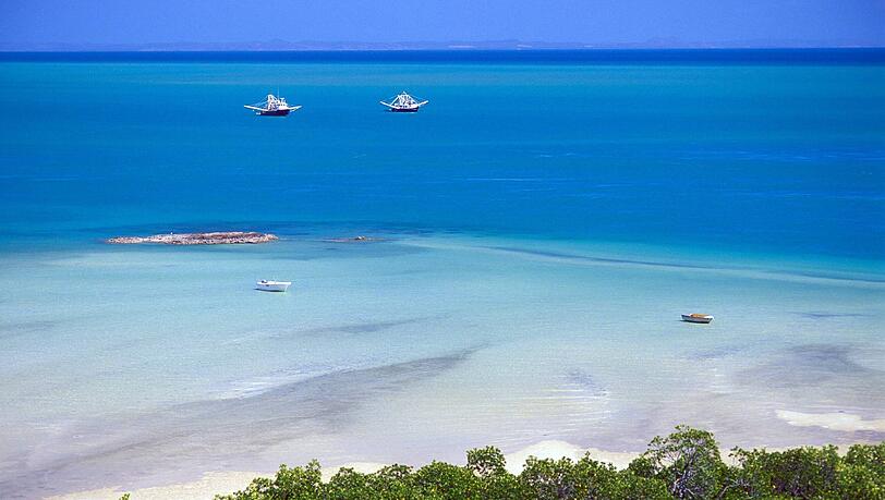 Eine beliebter Strandabschnitt in Australien. Eine beliebter Strandabschnitt in Australien.