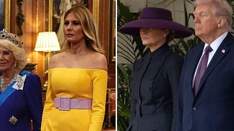 Ob beim Staatsbankett oder beim Empfang: Melania Trump sorgt mit ihren Outfits für Aufsehen.