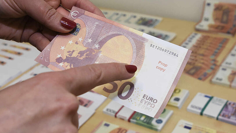 Ein sichergestellter falscher 50-Euro-Schein. Ein sichergestellter falscher 50-Euro-Schein.