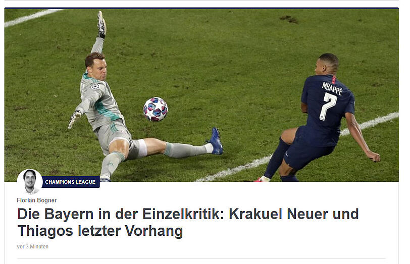 Sehr schöne Namens-Schöpfung von "Eurosport": "Krakuel Neuer"