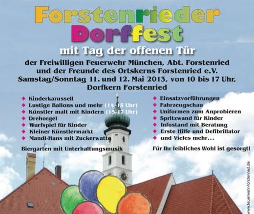 Das Plakat zum Forstenrieder Dorffest.