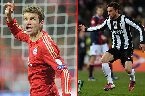 MÜLLER - MARCHISIO: &bdquo;Für mich gewinnt Müller, dieser unberechenbare Typ, jedes Duell &ndash; nur nicht gegen Messi. Aber gegen Marchisio, den man mit dem legendären Tardelli vergleicht.&ldquo; Stand: 4,5:3,5