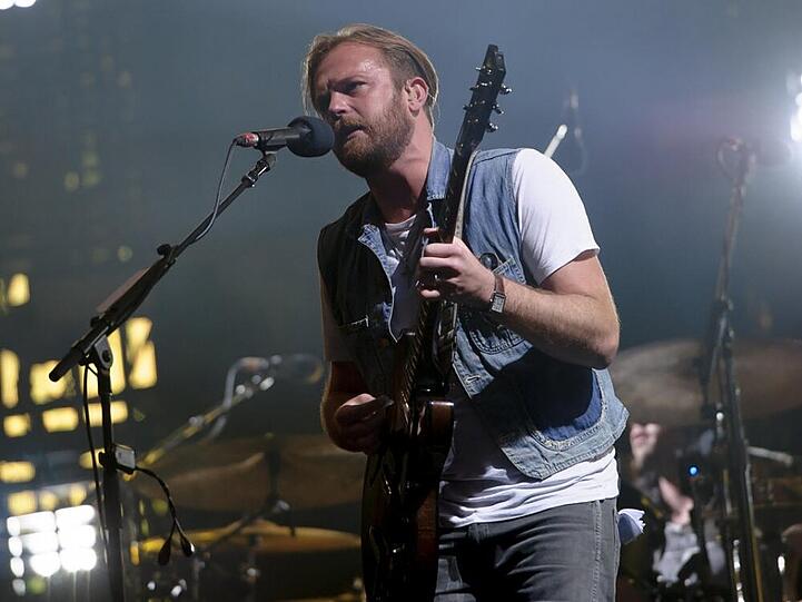 Caleb Followill, Leadsänger der Kings of Leon, beim V Festival in England