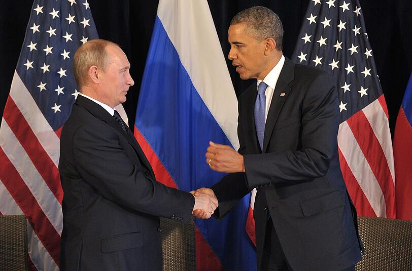 Ein Bild aus dem Jahr 2012: Putin (l.) und Obama beim Handshake auf dem G20-Gipfel in Mexiko.