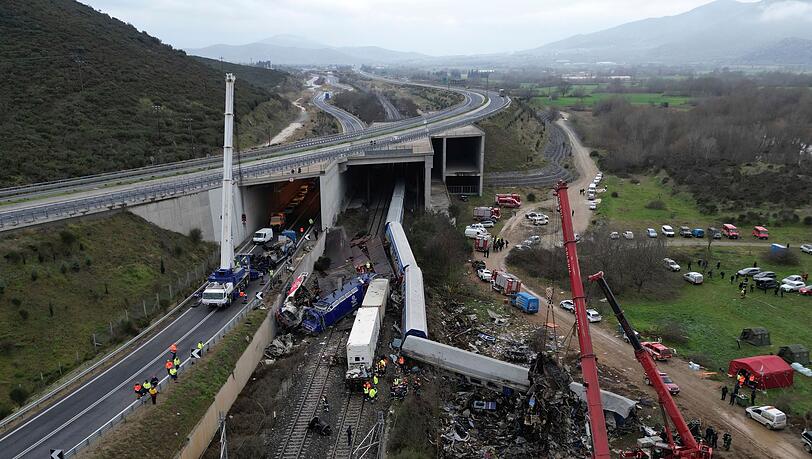 Beim Tempi-Zugungl&uuml;ck in Griechenland vor gut drei Jahren starben 57 Menschen. (Archivbild)